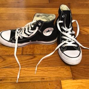 Black and White High Top Converse